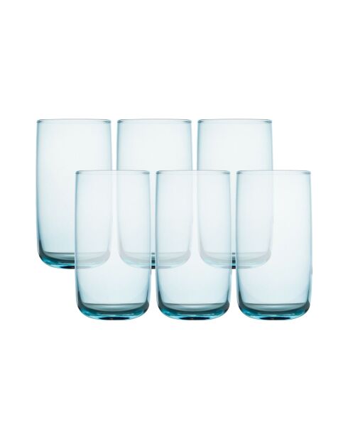 Lot de 6 verres F10000062 turquoise - 365 ml