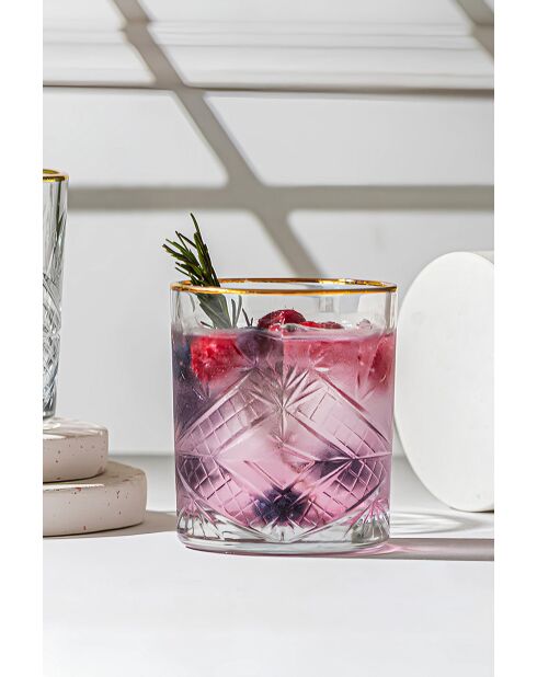 Lot de 4 verres Lumiere 350 or/transparent - 350 ml
