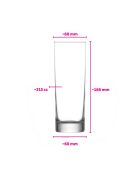 Lot de 6 verres LV-ADA389F transparent - 315 ml
