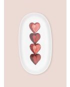 Lot de 2 plats de service LUV0019 blanc/rouge - 26x14x3 cm
