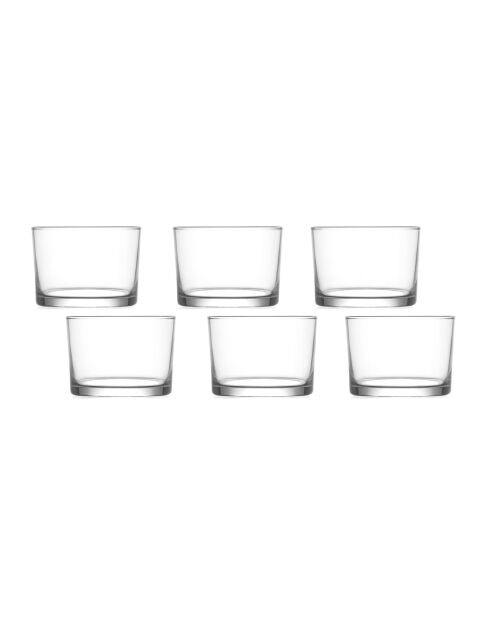 Lot de 6 verres LV-BDG384F transparent - 240 ml