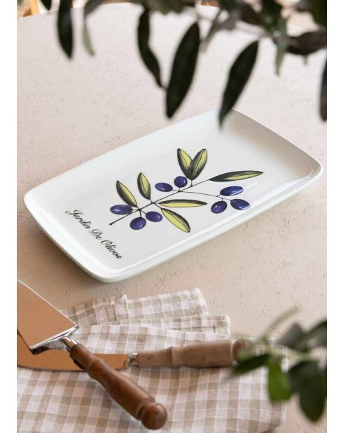 Plato de servir multicolor OVS0015 - 33x21 cm