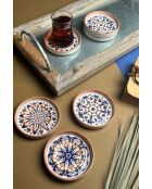 Lot de 6 soucoupes en porcelaine BNS06CSPRS967 multicolore - 10x10x1.5 cm