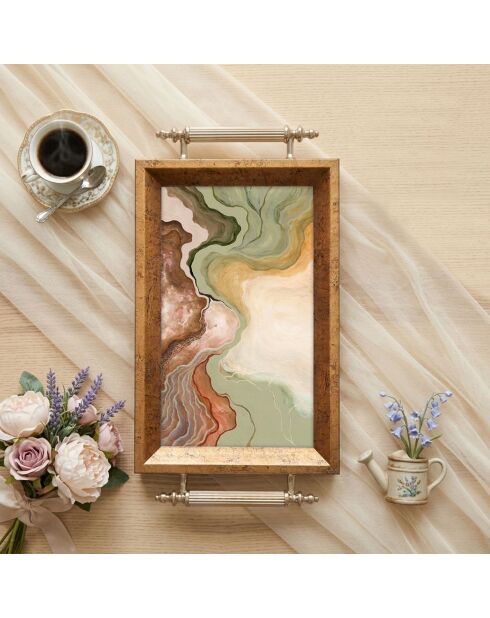 Plateau Mtpa 11798 multicolore - 34x18x2 cm