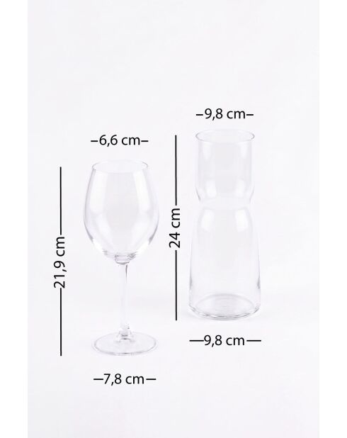 Set di 3 bottiglie da cocktail in vetro trasparente - 1000+540 ml