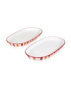 Set mit 2 Servierschalen JOY0004 orange - 30x17x4 cm