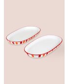 Set mit 2 Servierschalen JOY0004 orange - 30x17x4 cm