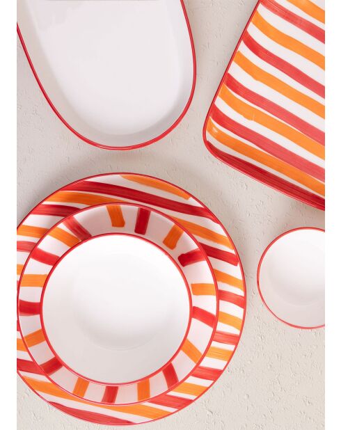 Lot de 2 plats de service JOY0004 orange - 30x17x4 cm