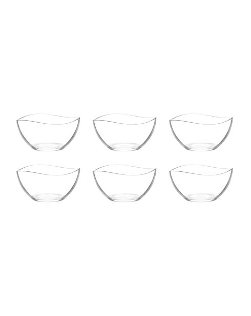 Lot de 6 bols en verre LV-VIR261F transparent - 310 ml