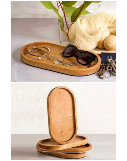 Vassoio beige Byv - 12,5x27 cm