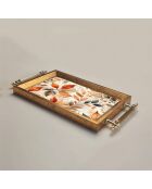 Vassoio multicolore Mtpa 11812 - 34x18x2 cm