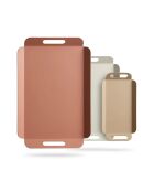 Set di 3 vassoi rosa/crema/marrone - 46 x 29 x 2,5 cm/ 29 x 29 x 2,5 cm/ 29 x 15 x 2,5 cm - 46 x 29 x 2,5 cm