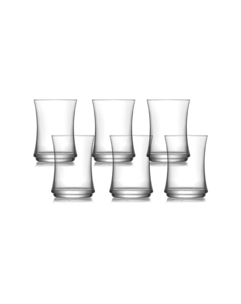 Lot de 6 verres LV-LUN355F transparent - 225 ml