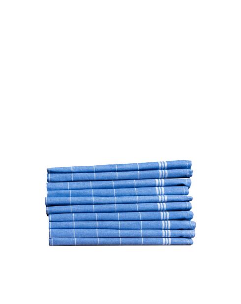 10er-Set Juno blau/weiße Küchentücher - 50x70 cm
