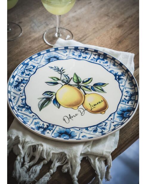 Assiette de service ODL0005 jaune - 30x30x2 cm