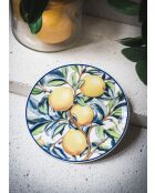 Lot de 6 assiettes à dessert en céramique ODL0002 jaune - 19x19x2 cm
