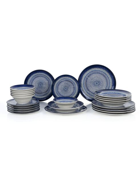 Service de table Circular multicolore - 24 pièces