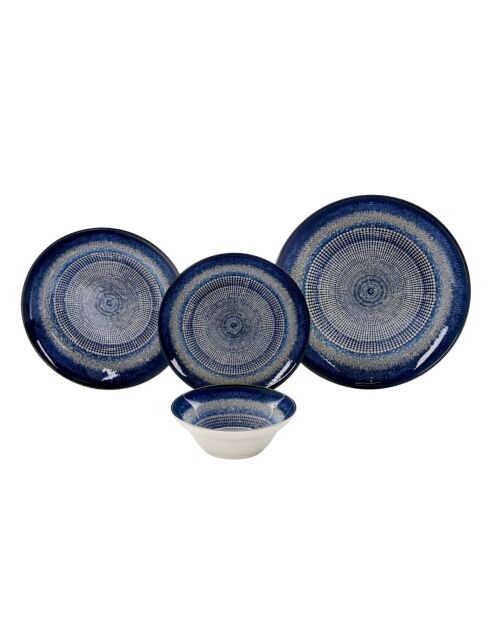 Service de table Circular multicolore - 24 pièces
