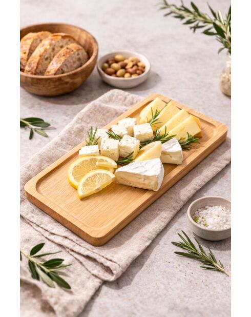 Plat de service F10272 bambou - 22.5 cm