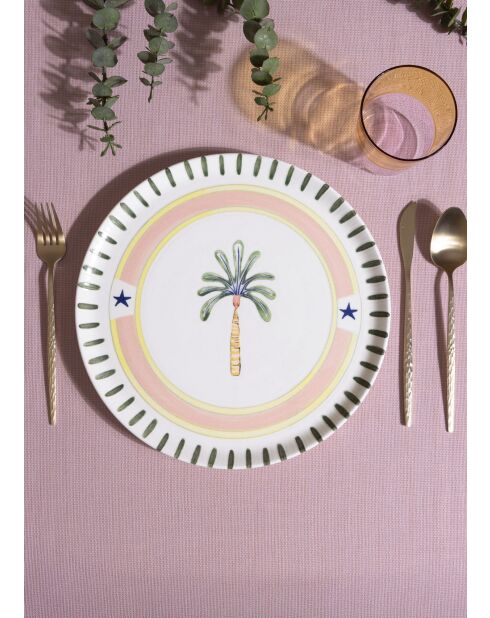 Plato de servicio multicolor ITL0006 - 31x31x1 cm