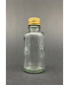 Set van 6 Tu-30Ccgold6Lı transparante/gouden glazen flessen - 30 ml