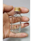 Set van 6 Tu-30Ccgold6Lı transparante/gouden glazen flessen - 30 ml