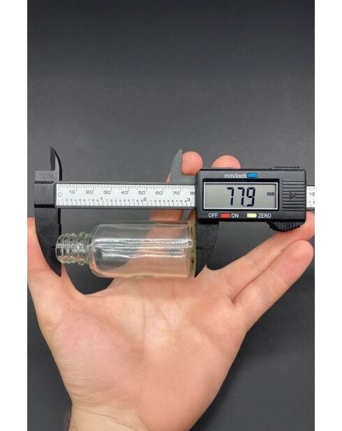Set van 6 Tu-6Lı100Ccsıyahkapak transparante/zwarte glazen flessen - 100 ml