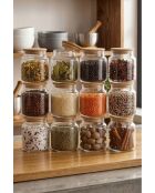 Set van 12 transparante potjes F10267 - 630 ml