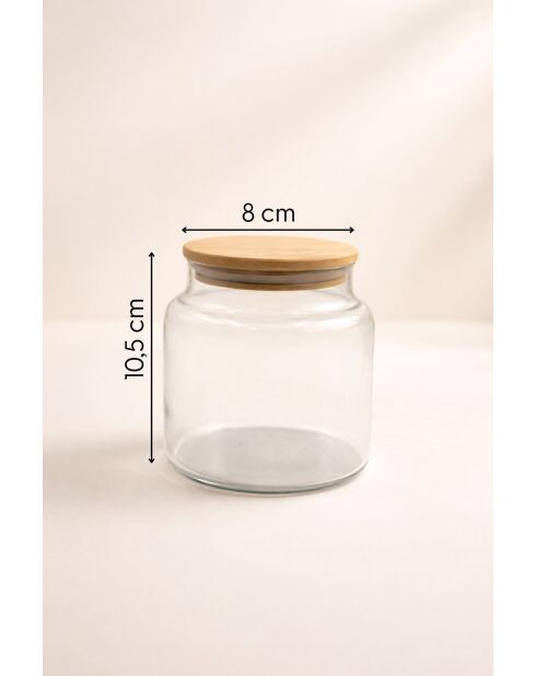 Set van 12 transparante potjes F10267 - 630 ml