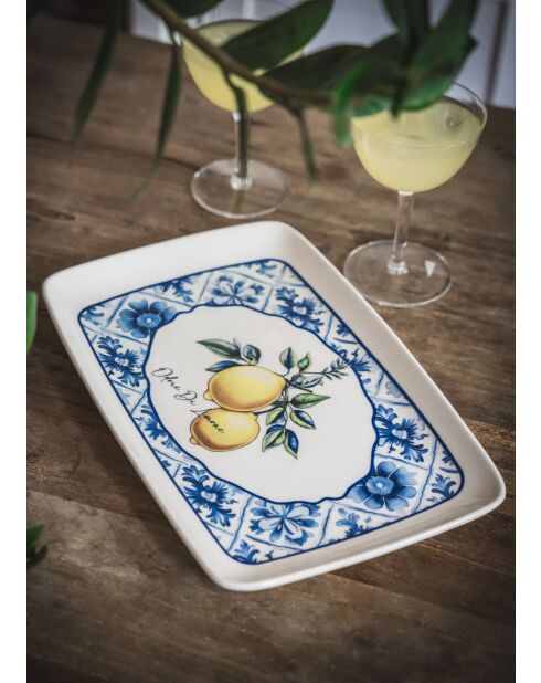 Plat de service ODL0009 jaune - 34x25x2 cm