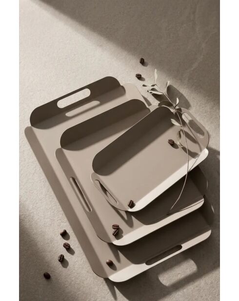 Set di 3 vassoi marroni - 46 x 29 x 2,5 cm/ 29 x 29 x 2,5 cm/ 29 x 15 x 2,5 cm