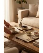 Set di 3 vassoi marroni - 46 x 29 x 2,5 cm/ 29 x 29 x 2,5 cm/ 29 x 15 x 2,5 cm