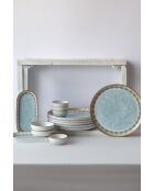 Frühstücksset NNMOD14KH880742 weiß/blau/kamel - 14-teilig