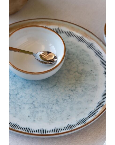 Frühstücksset NNMOD14KH880742 weiß/blau/kamel - 14-teilig