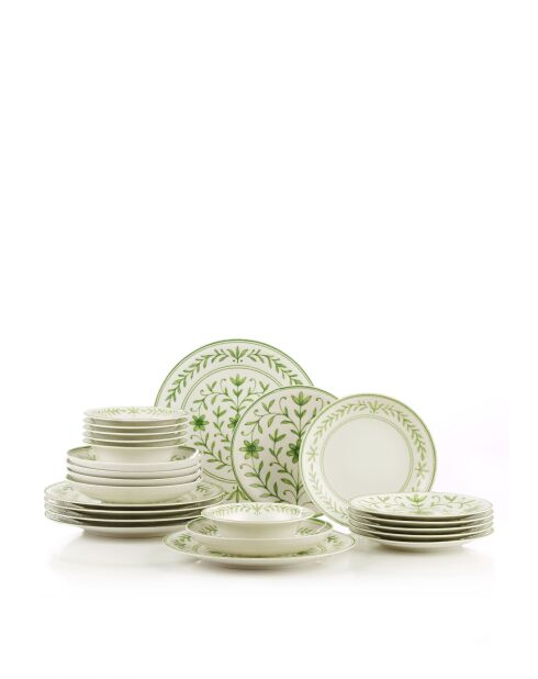 Juego de vajilla de porcelana verde NNBNZG24Y2A8801129 - 24 piezas