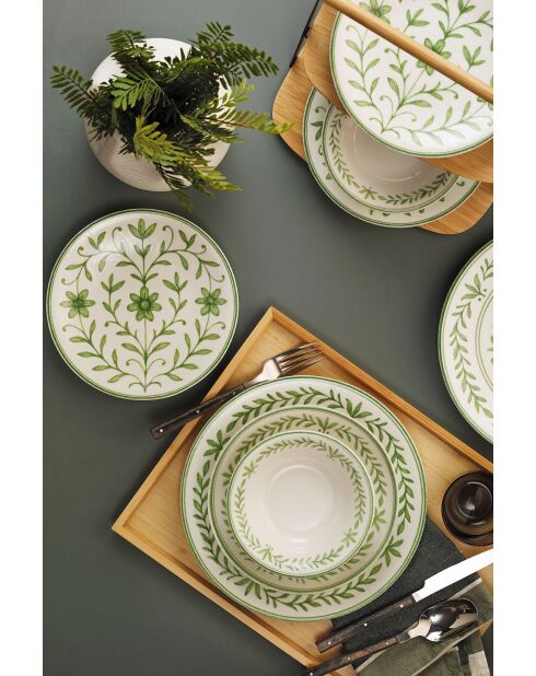 Juego de vajilla de porcelana verde NNBNZG24Y2A8801129 - 24 piezas