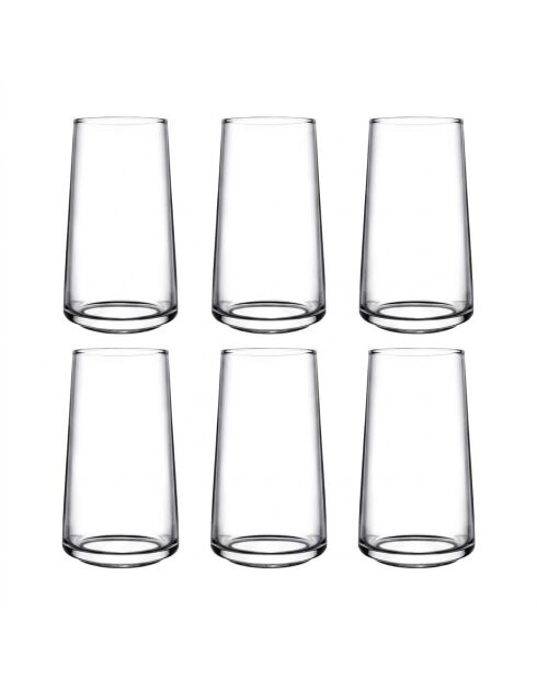 Lot de 6 verres PB-420410-6 transparent - 390 ml