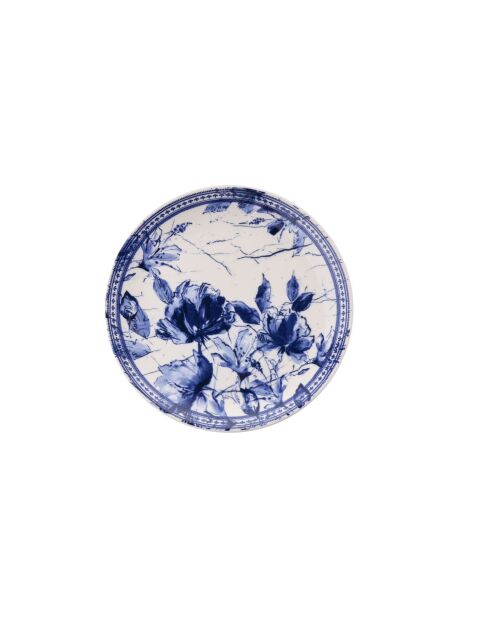Lot de 6 assiettes de service Heaven bleu/blanc - 25.5x25.5x2.5 cm