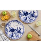 Lot de 6 assiettes de service Heaven bleu/blanc - 25.5x25.5x2.5 cm