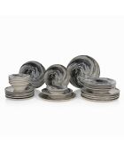 Spiral Light tafelset donkergroen/zwart/bruin/wit - 24 stuks