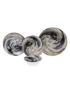 Spiral Light tafelset donkergroen/zwart/bruin/wit - 24 stuks