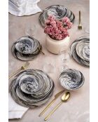 Spiral Light tafelset donkergroen/zwart/bruin/wit - 24 stuks