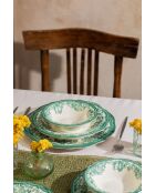 Velour Green Fulya 24 Ytkm wit/groen porseleinen dinerset - 24 stuks