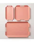 Set di 3 vassoi rosa - 46 x 29 x 2,5 cm/ 29 x 29 x 2,5 cm/ 29 x 15 x 2,5 cm