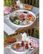 Set mit 2 Schalen M0185 weiß - 37x37x2 cm/51x51x3 cm