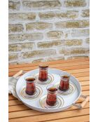 Set mit 2 Schalen M0185 weiß - 37x37x2 cm/51x51x3 cm