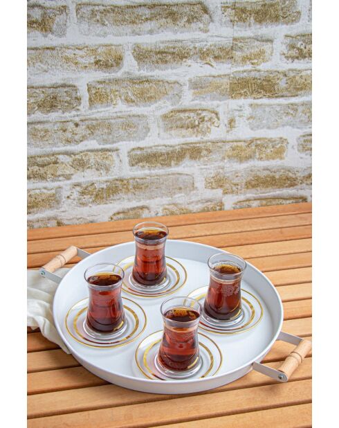 Set mit 2 Schalen M0185 weiß - 37x37x2 cm/51x51x3 cm