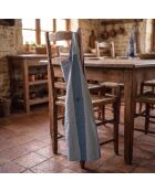 Grembiule giapponese in misto lino Santa Cruz Blu di Prussia - 90 x 130 cm