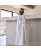 Grembiule giapponese bianco Calvi II in misto lino - 90 x 130 cm