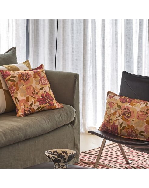 Housse de coussin en lin mélangé Trieste amande